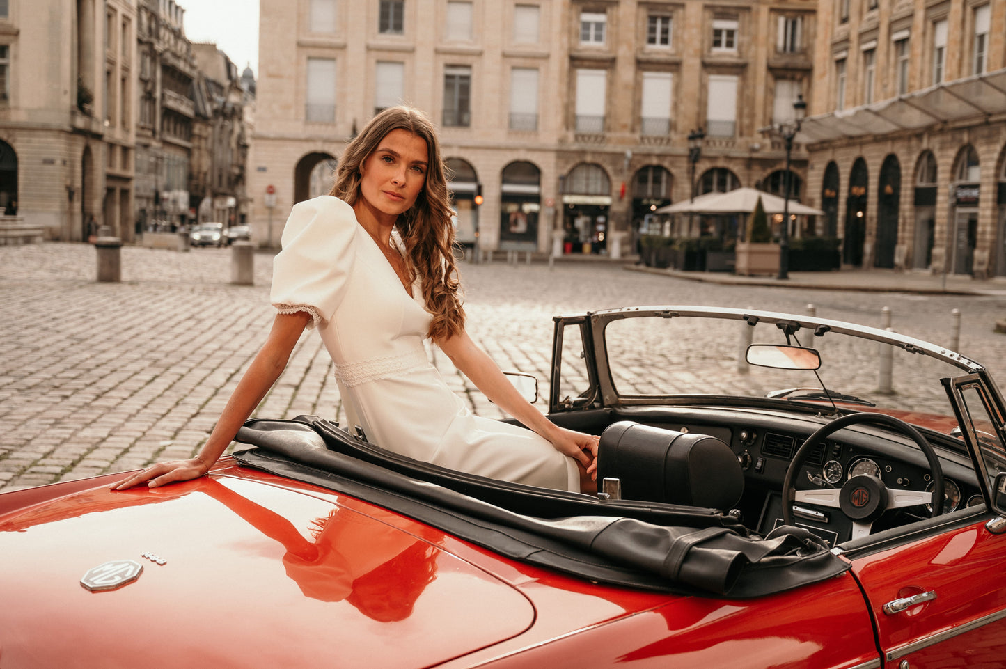Voiture vintage pour cortège de mariage à Lens